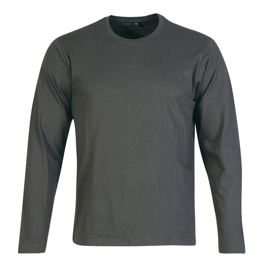 Mens 150g Fashion Fit T-Shirt - long sleeve - Charcoal - End Of Range
