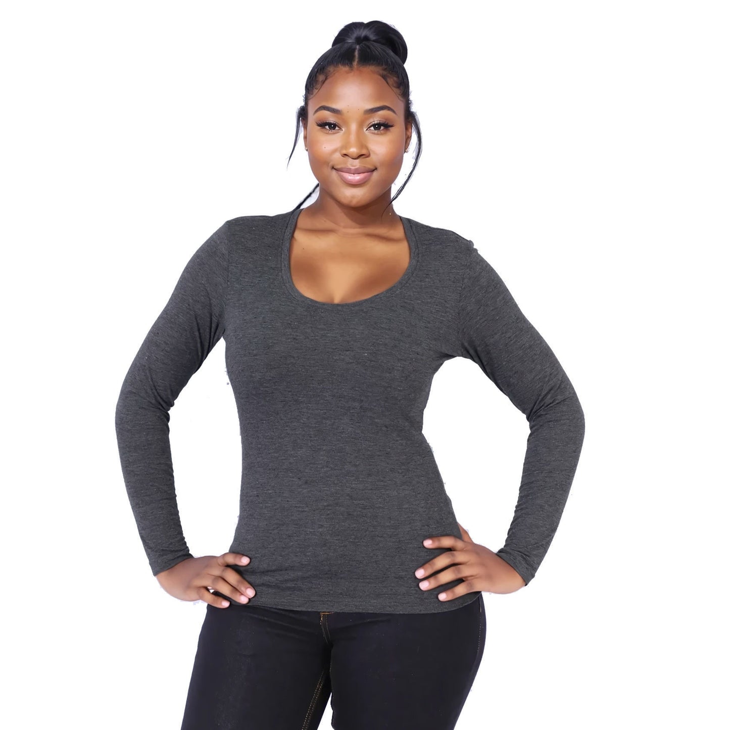 Ladies 150g Fashion Fit T-Shirt - long sleeve