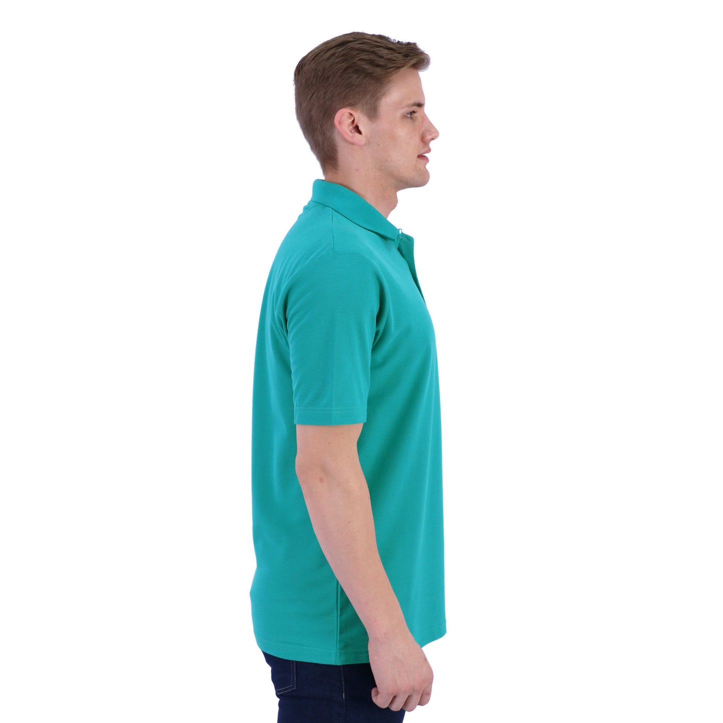 175g Classic Pique Knit Polo - Green & Gold Friday