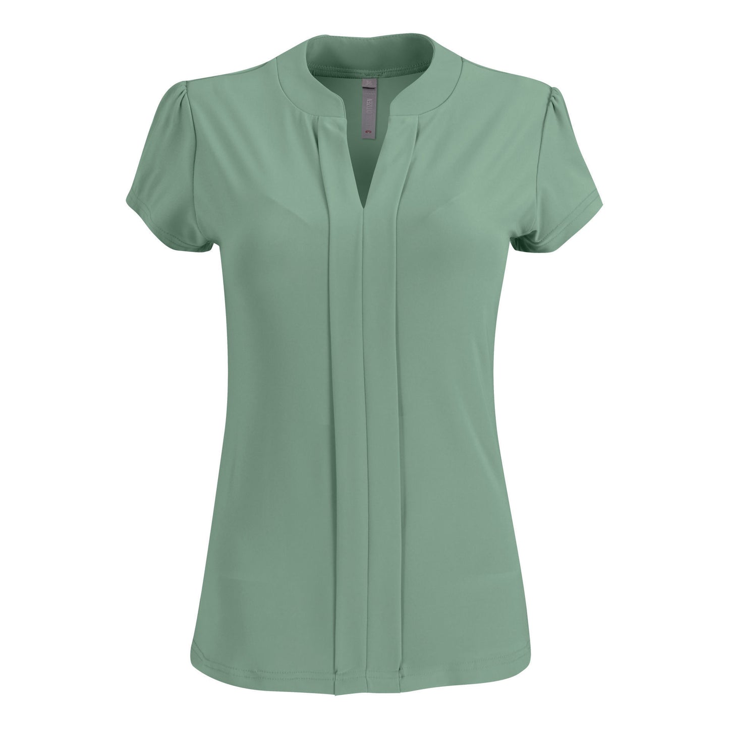 Emma  Blouse - Short Sleeve - Sage Green - End Of Range