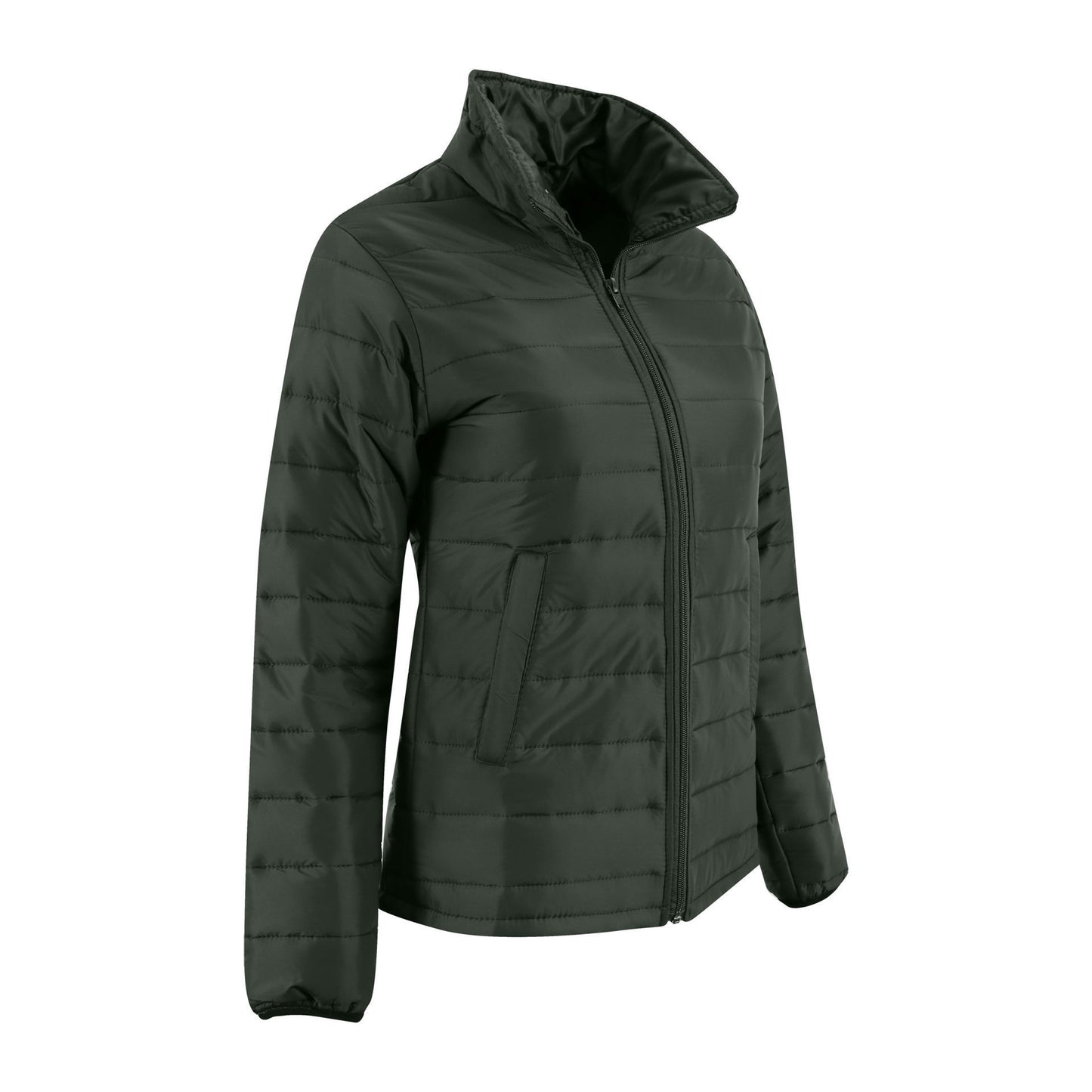 Ladies' Peak Puffer Jacket - Olive Green - While Stock Last