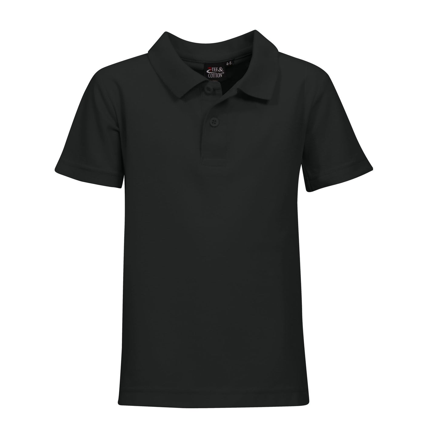175g Youth Classic Pique Knit Polo - Black - End Of Range