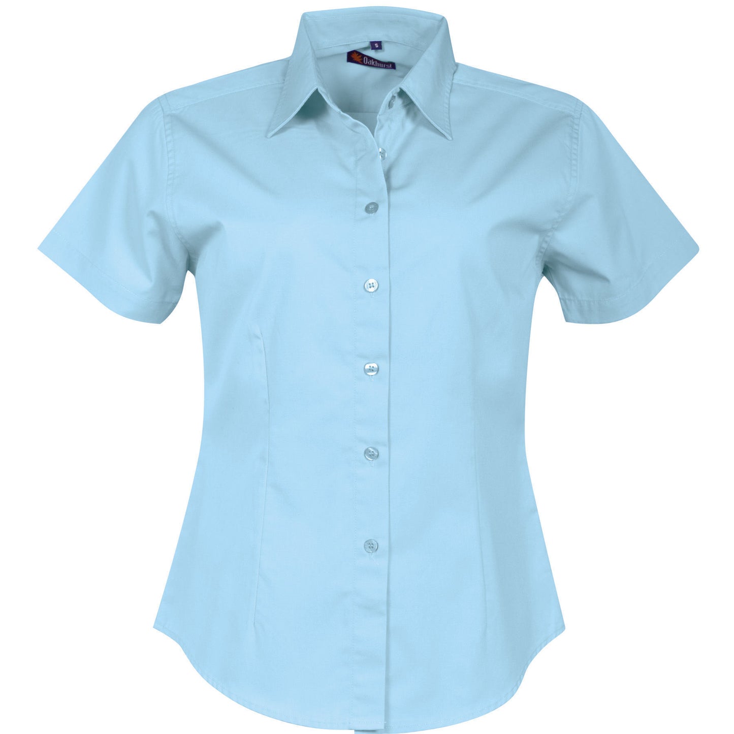 Ladies Classic Woven Shirt Short Sleeve - Sky - End Of Range