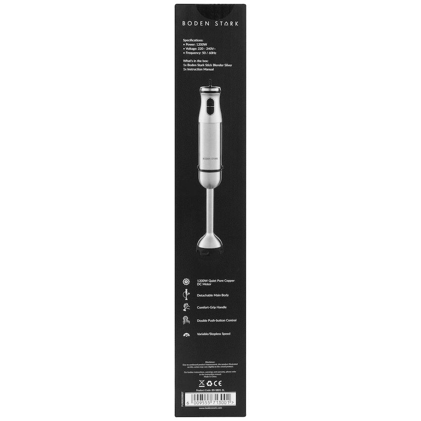 Boden Stark Stick Blender Silver