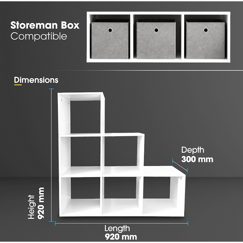 Everfurn Hexagon Bookshelf, High Pressure Laminate
