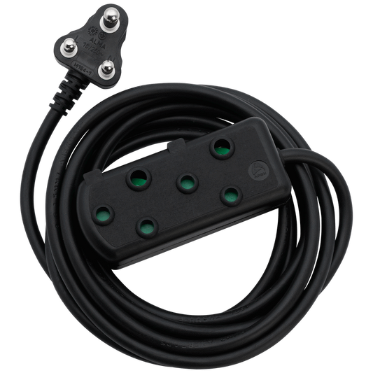 Ellies Side by Side Light Duty Extension Lead-20M-BK