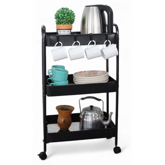 Everfurn Perth Rolling Cart - White