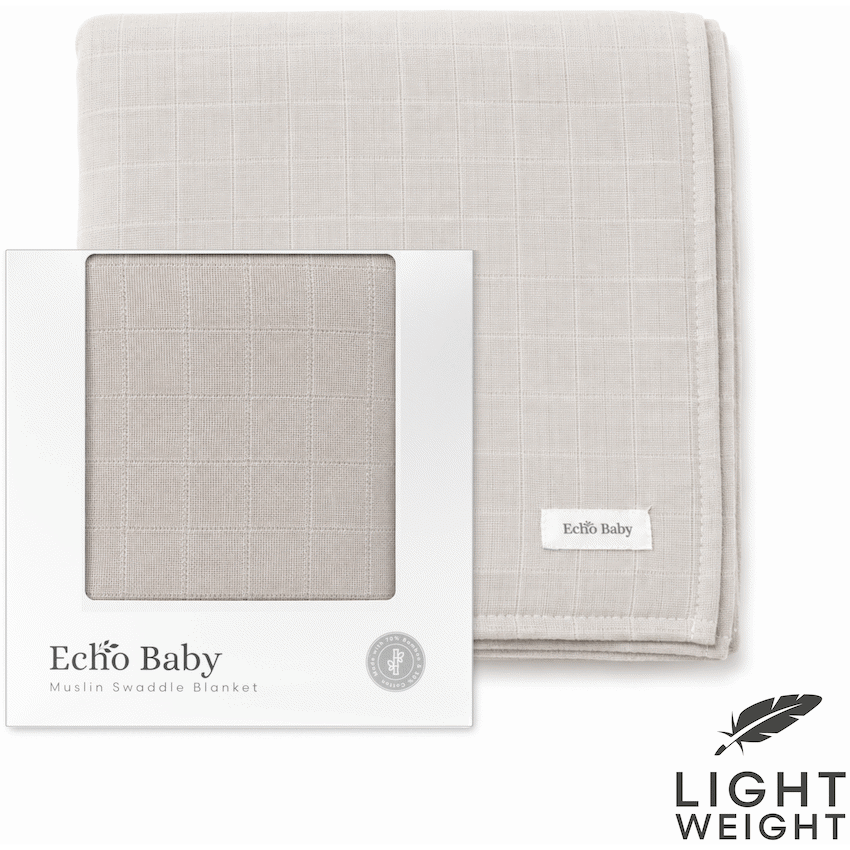 Echo Baby Muslin Swaddle Blanket - Stone