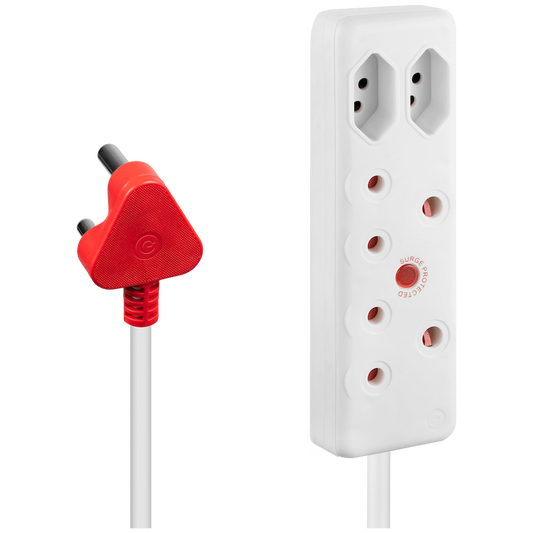 Switched 4-Way Medium Surge Extension Lead 3m