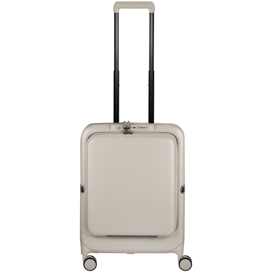 Expandable PP 55cm Carry On Luggage - Beige