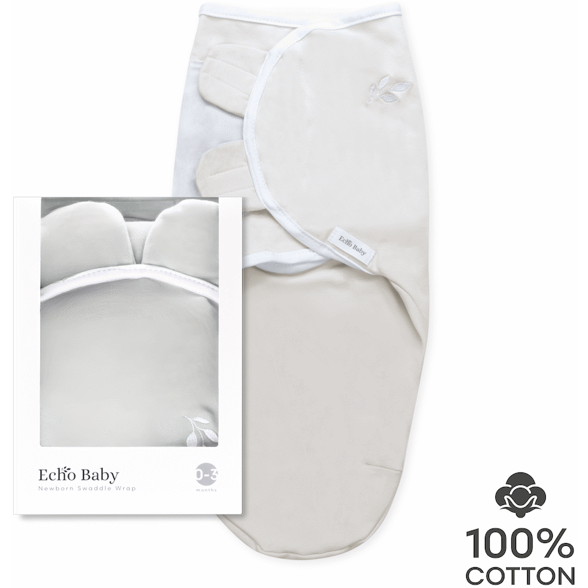 Echo Baby Newborn Swaddle Wrap - Stone