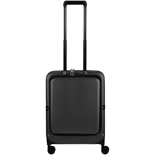 Expandable PP 55cm Carry On Luggage - Black