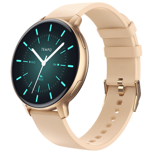 Tempo Pulse Round Smart Watch Nude