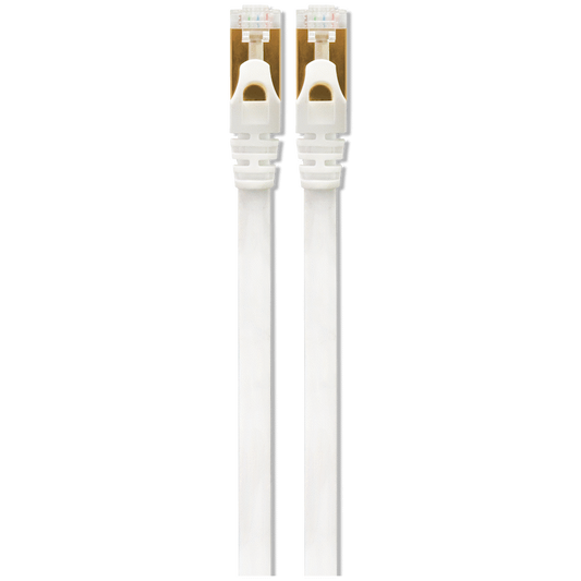 VolkanoX Giga Series Cat 7 Ethernet Cable 10m - White, Gold-Plated Tips