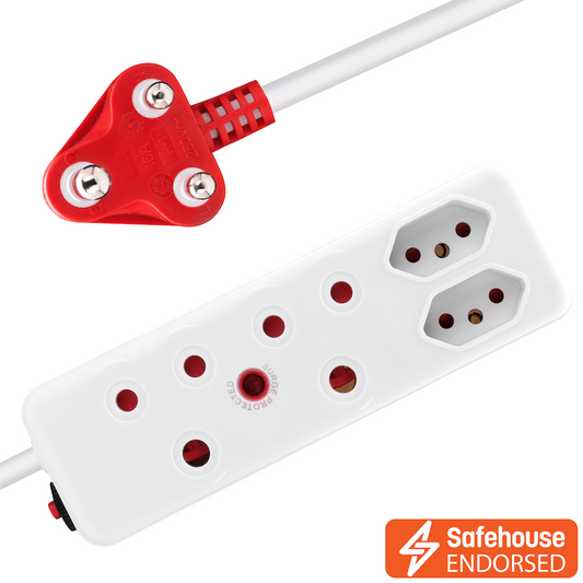 Ellies 4 Way Surge Extension Lead -3M - WT