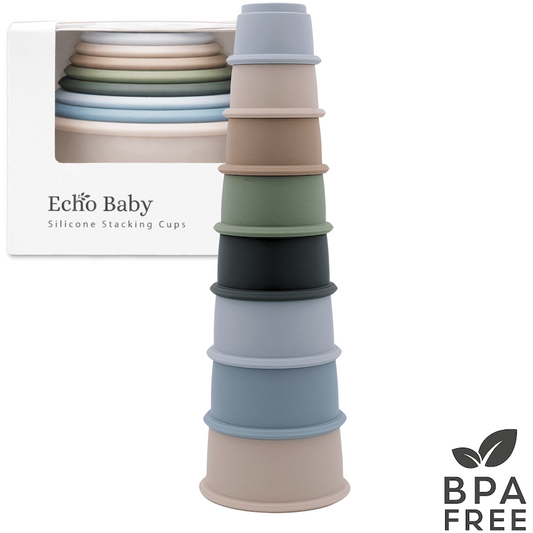 Echo Baby Silicone Stacking Cups - Ocean