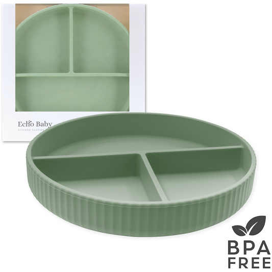 Echo Baby Silicone Suction Plate - Sage