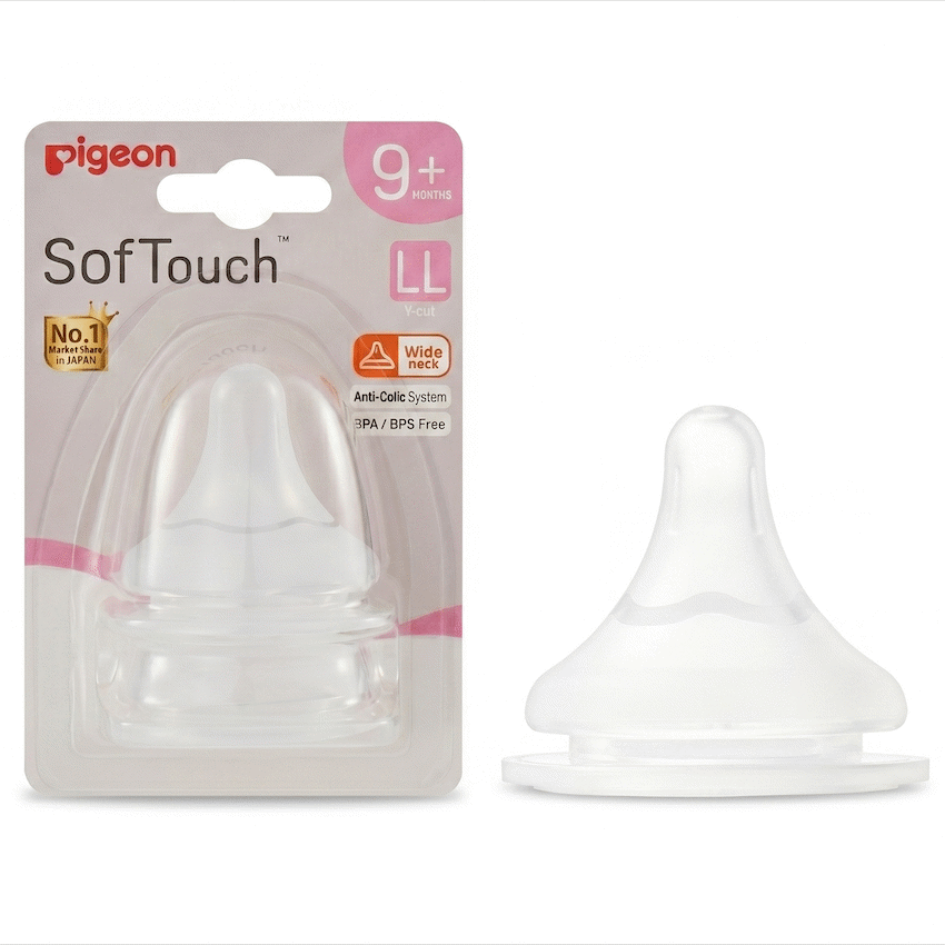 Pigeon Softouch Nipple Blister Pack 2 Pcs (LL)