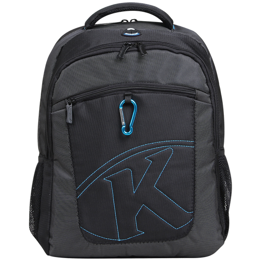 Kingsons 15.6" black laptop backpack with key chain