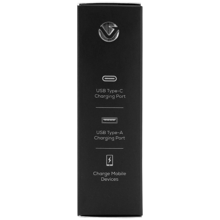 Volkano On-The-Go USB + Type-C 12w Car Charger - Black