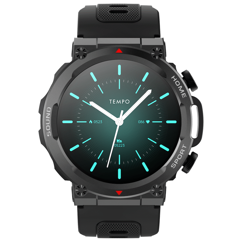 Tempo Pulse Round Smart Watch Black