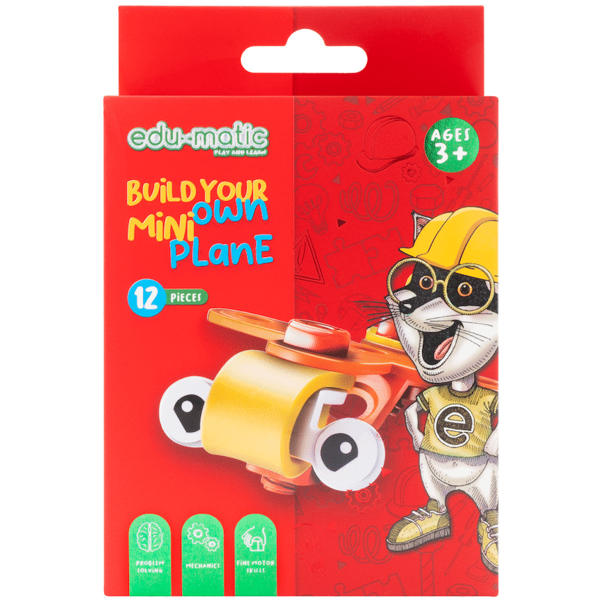 Edu-matic Flexi Build Mini Kit - Airplane - 12 pcs