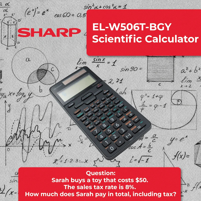 Sharp EL-W506T-BGY Scientific Calculator - 640 functions