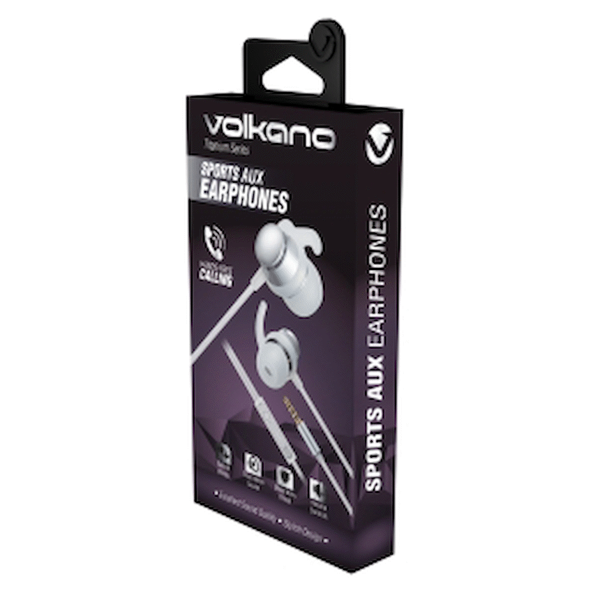 Volkano Titanium Series AUX Earphone - Silver