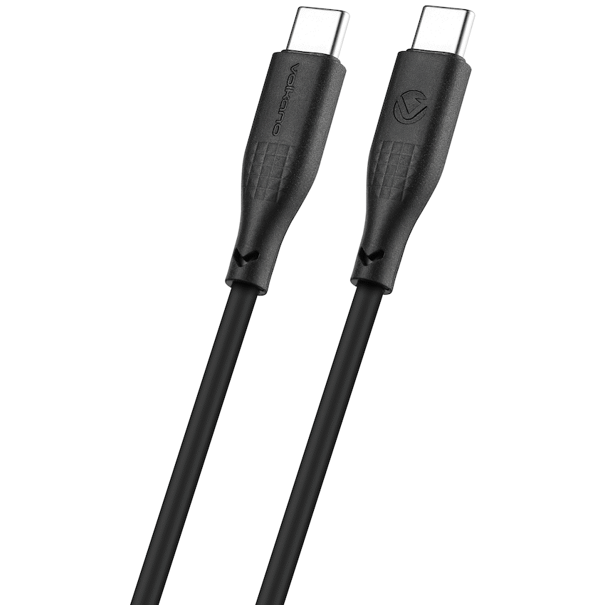 Volkano Nova Series USB C to USB C 100W 1.2m TPE cable-Black