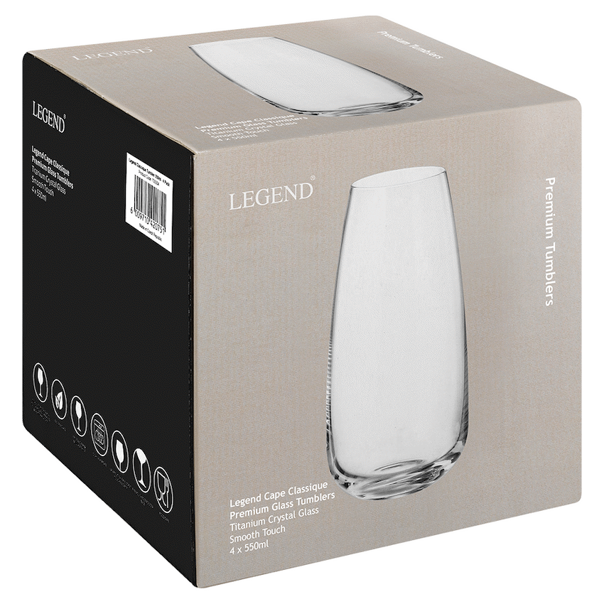 Legend Classique Tumbler 550ml - 4 Pack