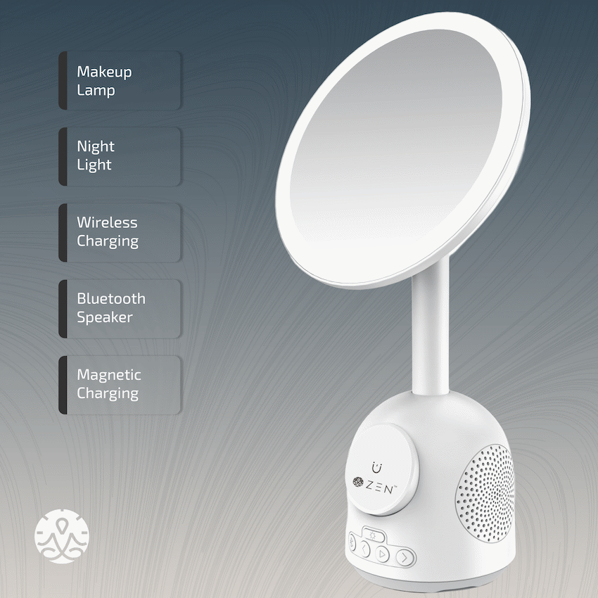 ZEN Unify Series Wireless Phone Charger with Bluetooth Speaker - White