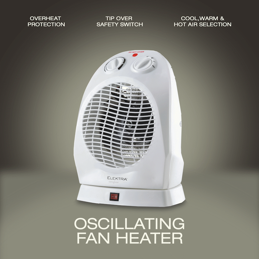 Elektra Comfort Oscillating Fan Heater
