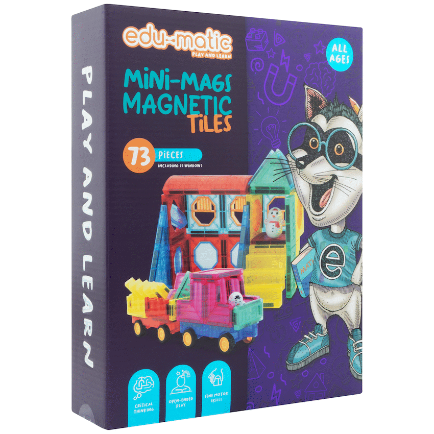 73 Magnetic Tiles, Windows, Stickers and Snowmen