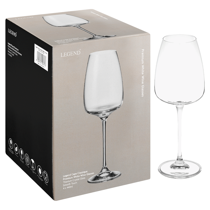 Legend Cape Classique White Wine Glass 440ml - 4 Pack