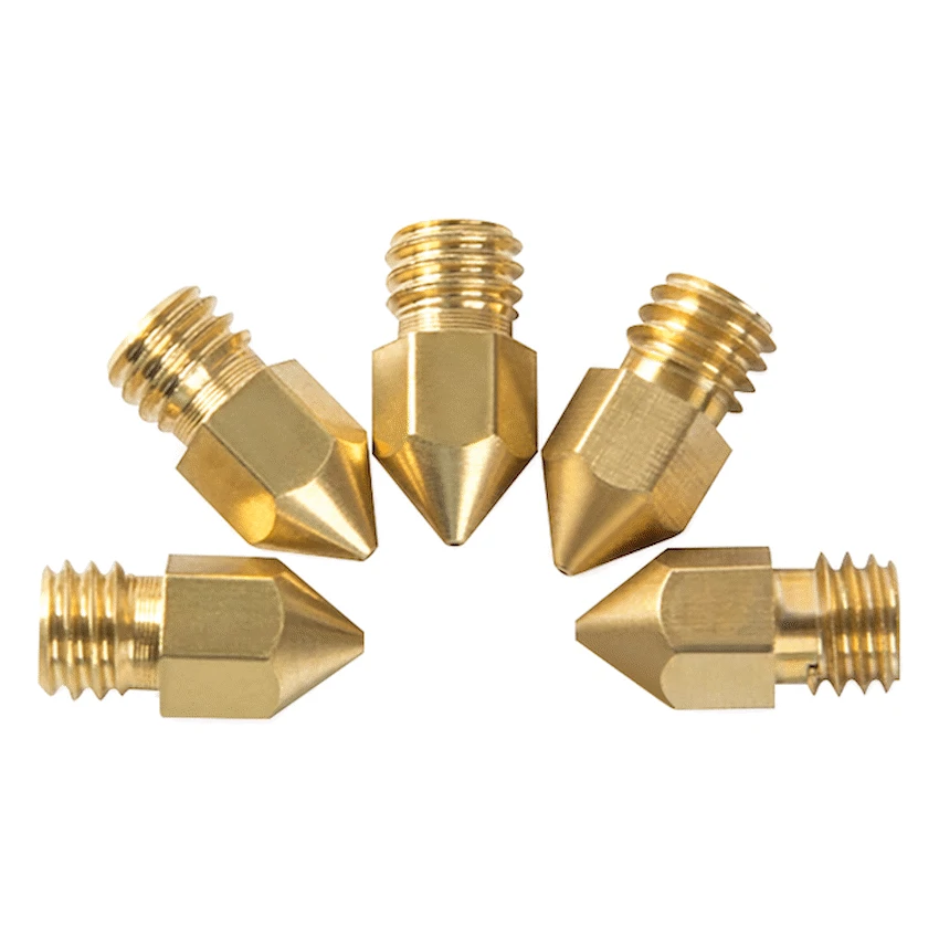 Creality M6 0.4mm Brass Nozzle - Big Head - 5 Pcs