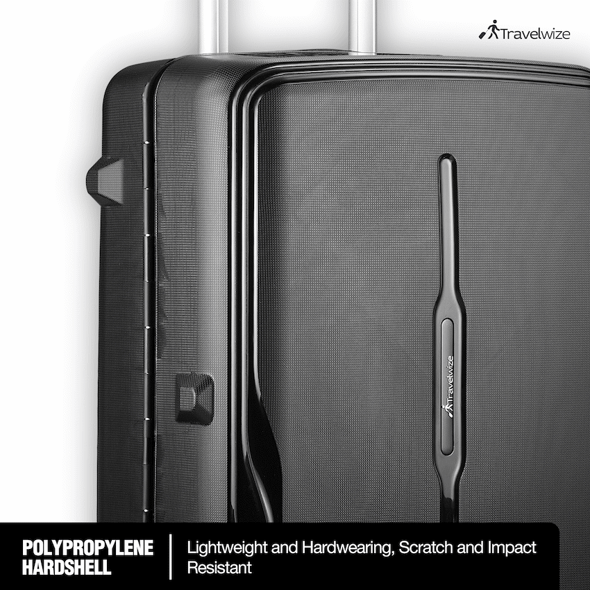 Travelwize Clipper PP 55cm 4-Wheel Spinner Luggage Black