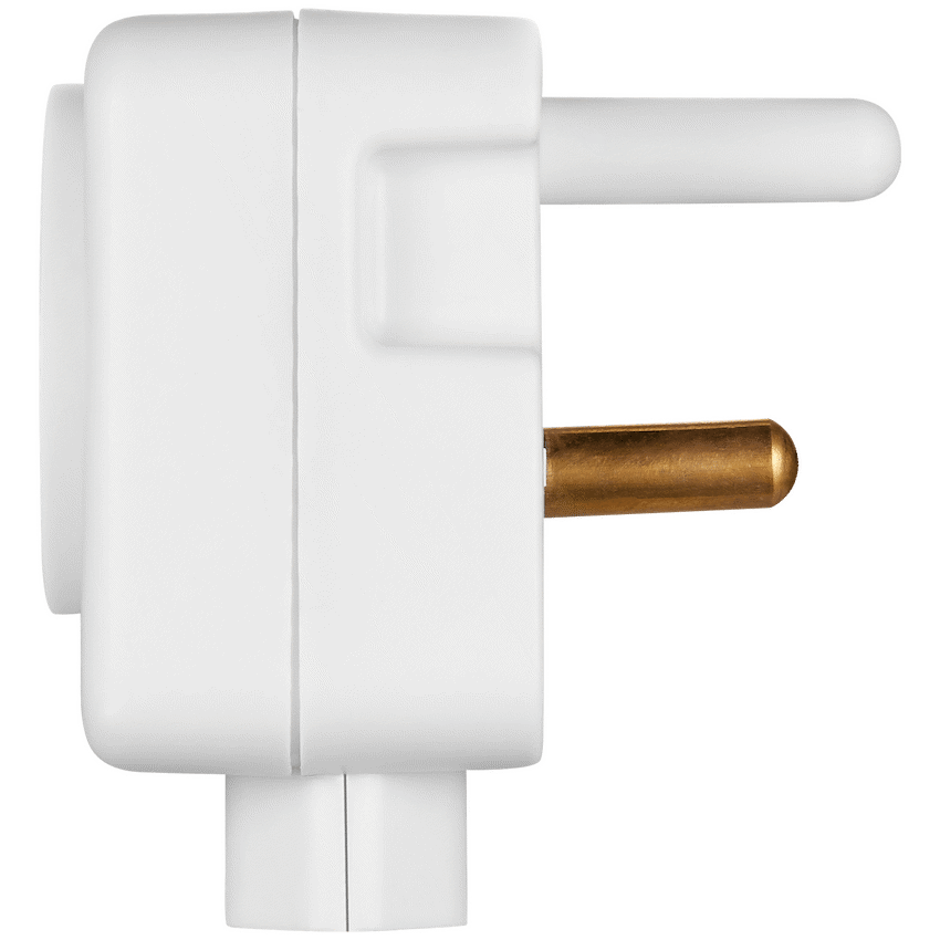 Switched 2-Way Schuko Adaptor - Top and Bottom Loader
