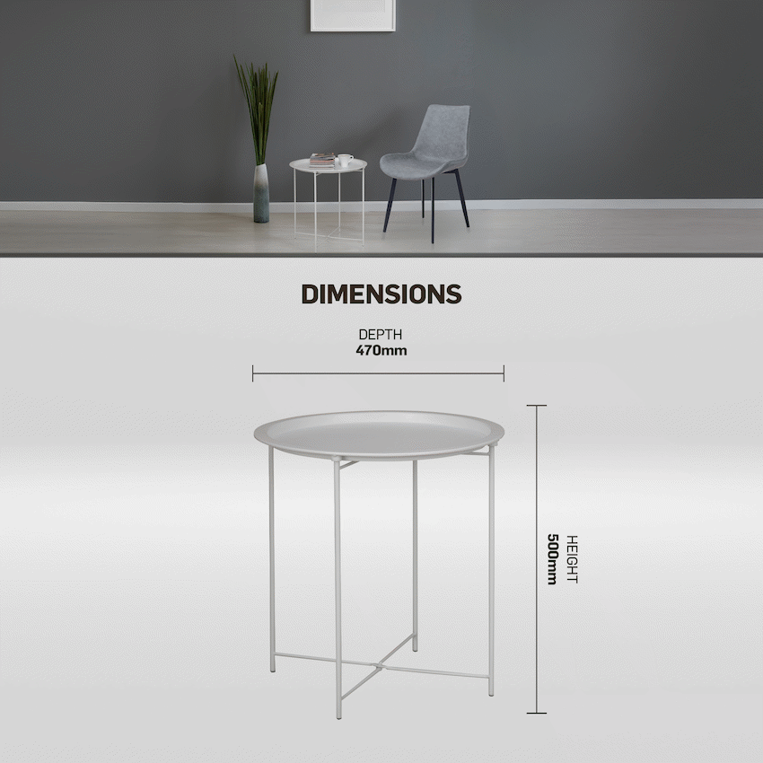 Everfurn Nala Side Table - White