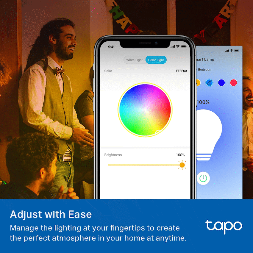 TP-Link Tapo L510E (2-Pack) Smart Wi-Fi Light Bulb - Dimmable