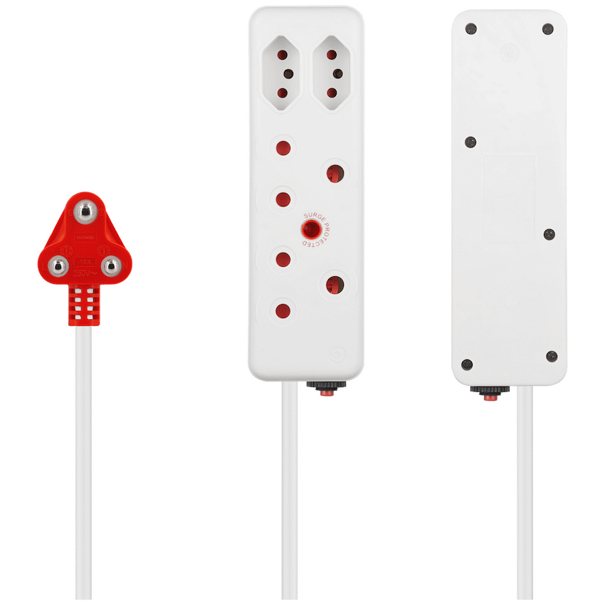 Ellies 4 Way Surge Extension Lead -10M - WT