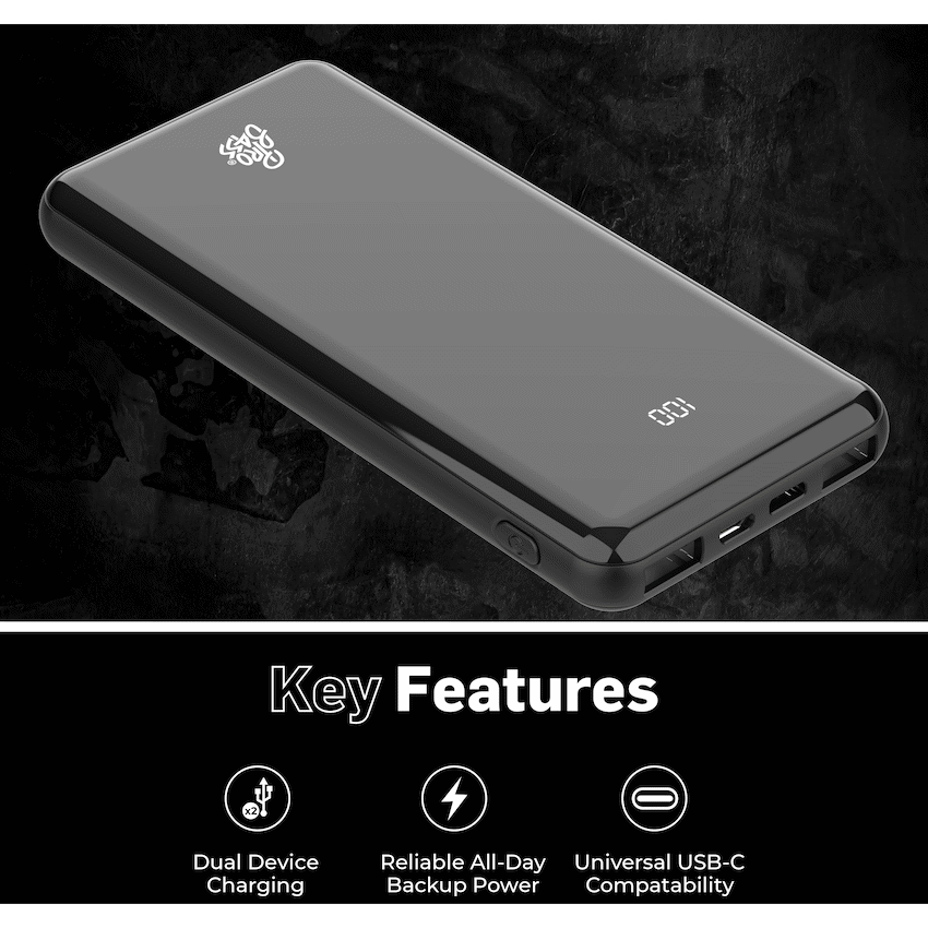 Pro Bass ChargeMax 2 10 000mAh power bank - Black