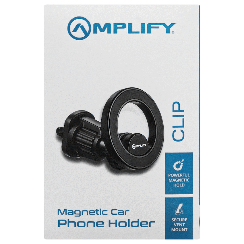 Amplify Clip Series Magnetic Car Phone Vent Holder  (PDQ) - Black