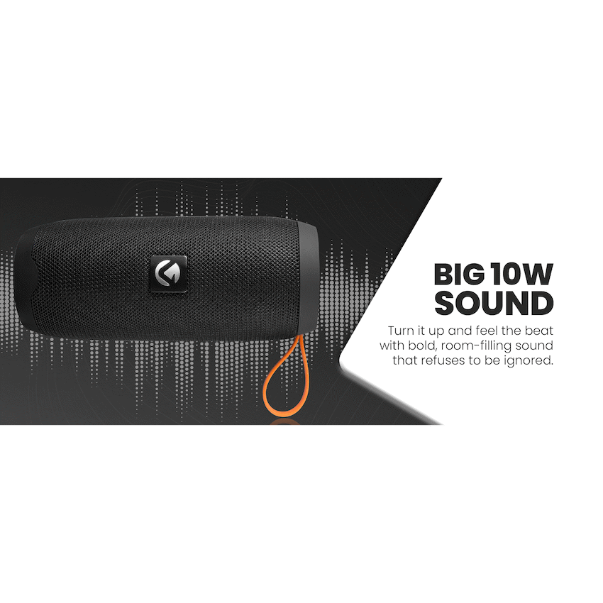 Volkano Stun 2.0 Series Bluetooth Speaker - Black