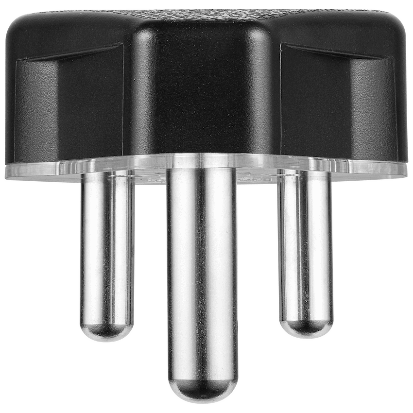 Ellies 16a Heavy-Duty Rubber Screw-on Plug Top - Black