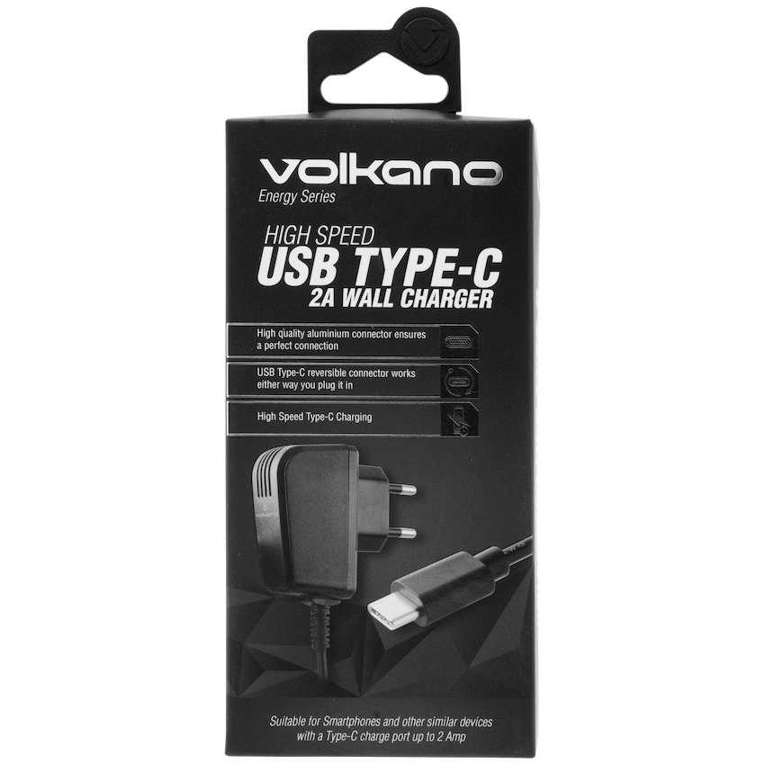 Volkano Energy Series USB Type-C 2a Wall Charger