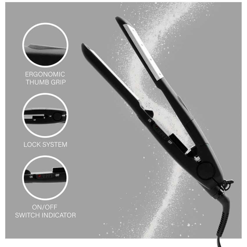 CARMEN WET 'N DRY STRAIGHTENER - BLACK
