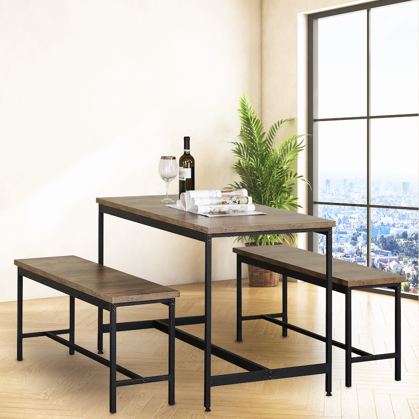 Everfurn Gwen Dining Set - Mahogany