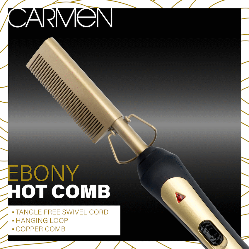 Carmen Hot Comb - Ebony