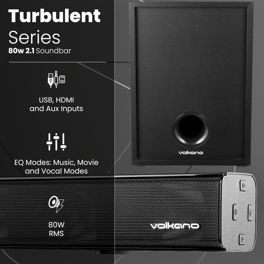 Volkano Turbulent Series 80w 2.1 Soundbar