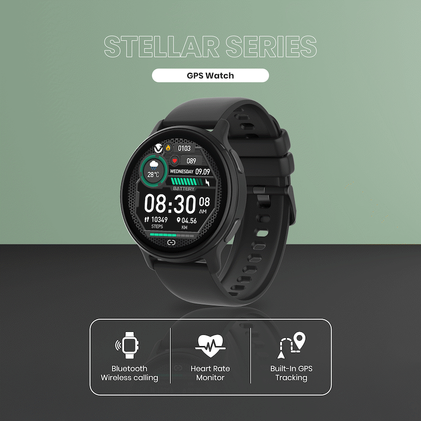 Volkano Stellar Series GPS Watch - Black